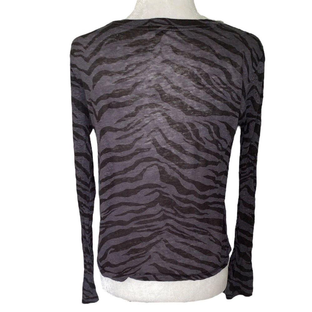 Rails Sully Gray & Black Tiger Striped Print Long… - image 7